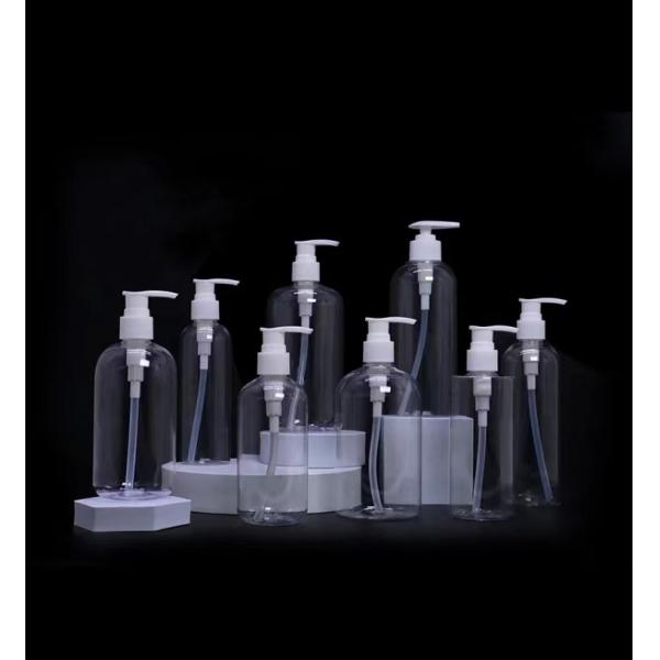 Cosmetic Plastic Lotion Pump Bottle For Shampoo 100ml 250ml 500ml Transparent