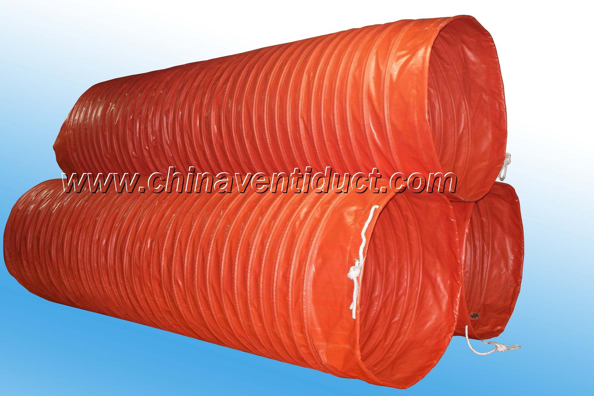 flexible air ducts,100mm-1500mm,main color is oranged