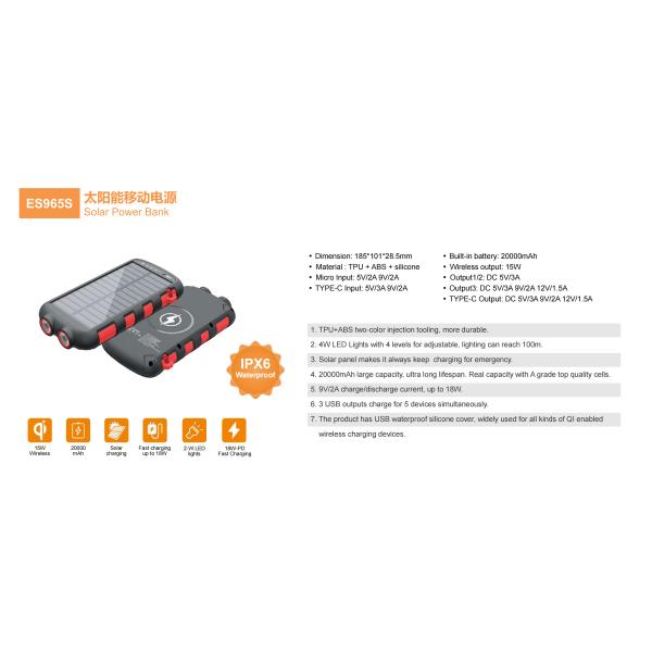 China Solar Power Bank w/ Wireless Charger, consumer electronics Products Manufacturers & Suppliers