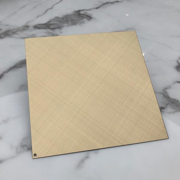 Four Feet Champagne Gold Cross Brushed Hairline Stainless Steel Sheet for Decorative Applications