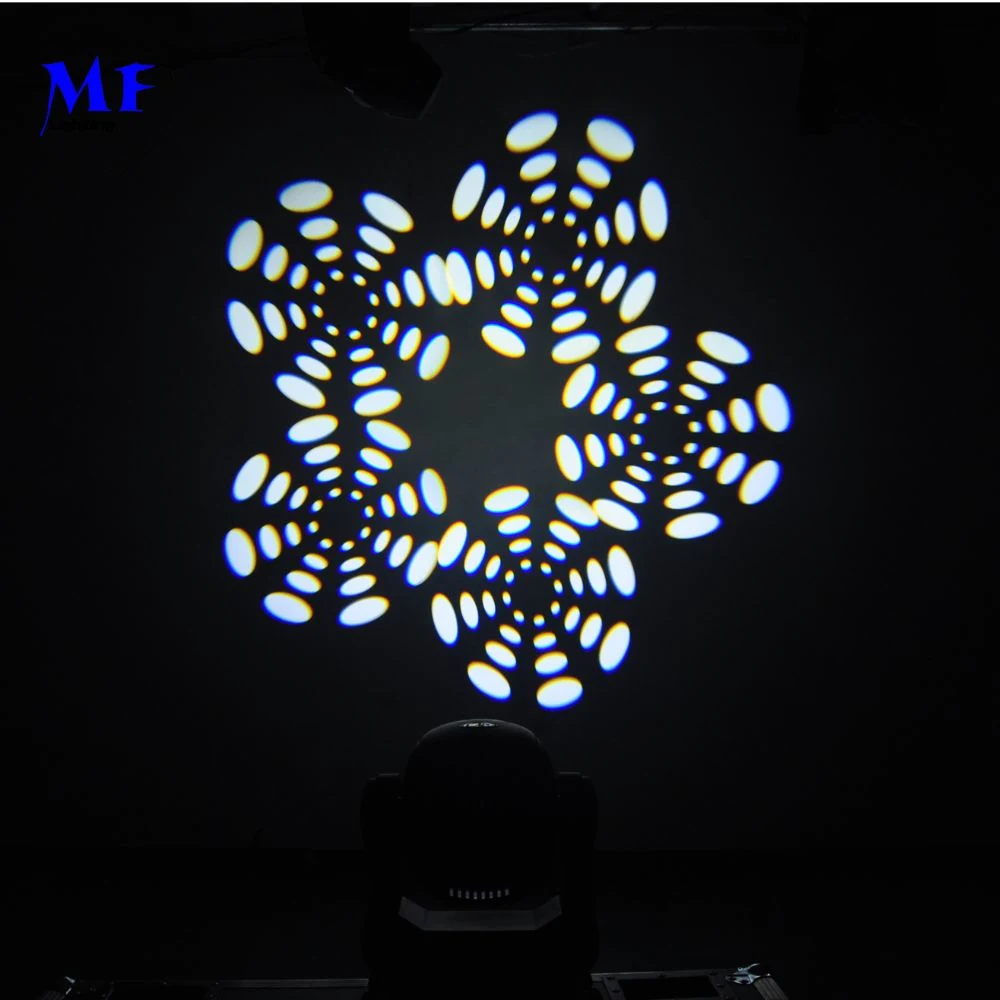Водонепроницаемость 7цветов Плюс Белый DMX-512 150W 540° Pan LED Эффект Лазерный Танец Светодиодный Сценарический Освещение Движущиеся фары