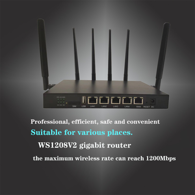 Двойной порт гигабита WAN/LAN маршрутизатора 1200Mbps диапазона 4g Lte 5ghz Wifi