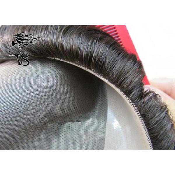 Thin Skin Toupee Hair Replacement System , Custom Mens Lace Hair Pieces