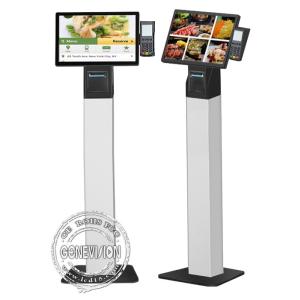 Киоск обслуживания собственной личности сенсорного экрана приказывая с термальным принтером и держателем POS