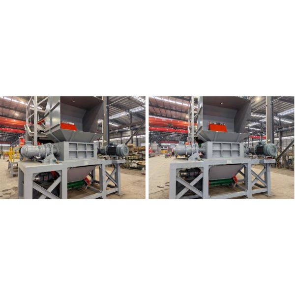 Two Shaft Industrial Plastic Shredder Heavy Duty Plastic Grinder For Recycling