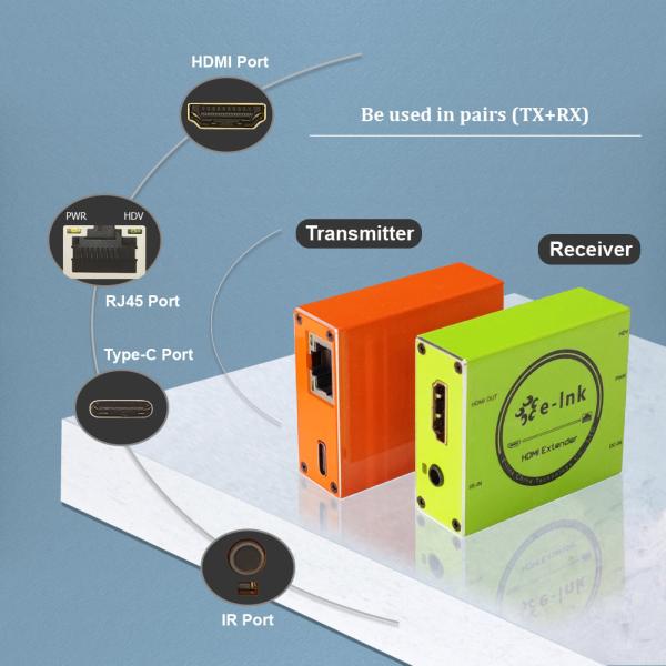 DC 5V - 12V HDMI к снабжению жилищем HDMI 1,4 HDCP 1,3 алюминия конвертера Cat6