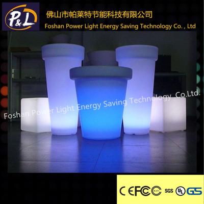 Outdoor Furniture Decorative Plastsic Illuminated led pot