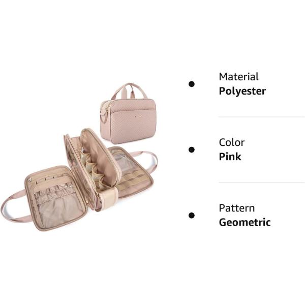 Large Capacity Travel Toiletry Bag Makeup Cosmetic Organizer Bag Water Resistant