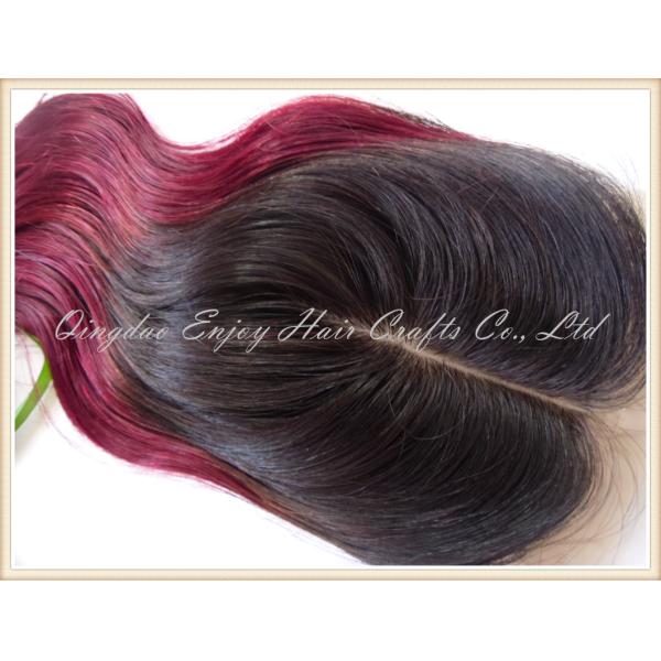 Silk top closure 4''x4'' peruvian virgin hair natural color /99j,body wave 10''-24''