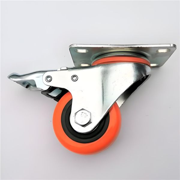 Polyurethane Scaffolding Castors with 360 Degrees Swivel and Total Lock Brake for Construction Mobility