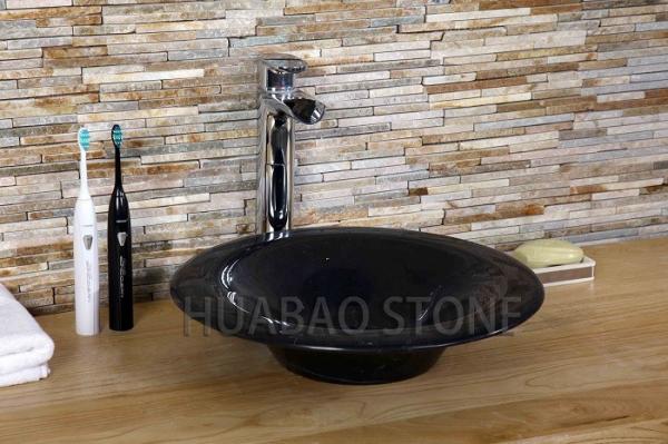 Decorative Cultured Stone Bathroom Sink Countertop Flush Mount Free Standing