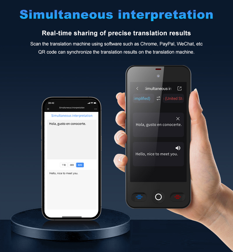 AI Video Call Voice Intelligent Language Translator For Business Tranvel Study