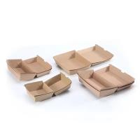 Boîtes à hamburgers imprimées sur mesure en papier rigide Emballage pour le poulet frit