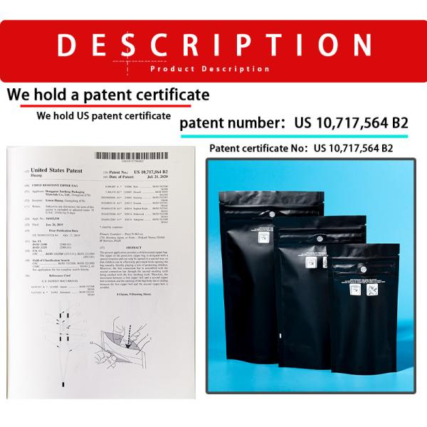 Sacos Mylar Resistentes a Crianças Proof de Olor Personalizado Resistente a Crianças Saco de Plastico Com Fecho de Zipper Proof