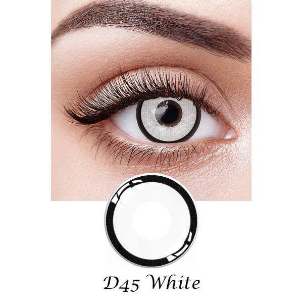 Кукла наблюдает контакты HEMA хеллоуина белые, контактные линзы KSSEYE Cosplay