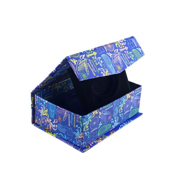 Boîte-cadeau magnétique de place de bleu marine, boîtes de papier pliables avec