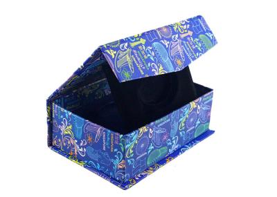 Navy Blue Square Magnetic Gift Box , Foldable Paper Boxes With Bowtie