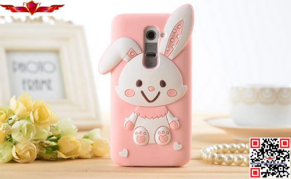 New Arrival Brand New 100% Qualify Cartoon Silicone Cover Case For LG G2 Multi Color