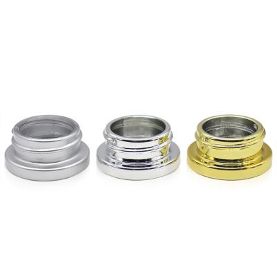 Bouteilles en verre en acier concentré à l' épreuve des enfants, circulaires et transparentes, électroplatées, de 3 ml, 5 ml, 7 ml et 9 ml, avec couvercle