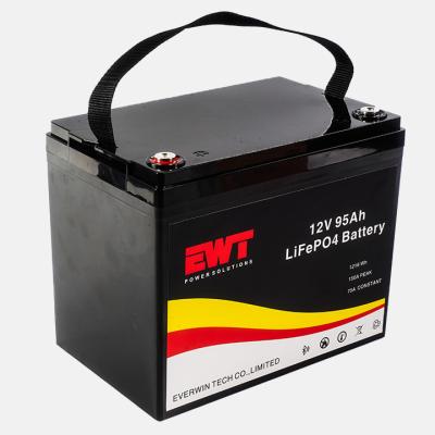 Elevadores elétricos Substituição 12V LiFePO4 LFP Bateria de lítio 12,8V 95Ah Bateria de lítio ferro fosfato com BMS