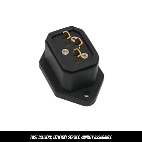 Jbocnt 30A 60A Power Connectors AC Power Supply Socket 3 Pin With Rubber Cover