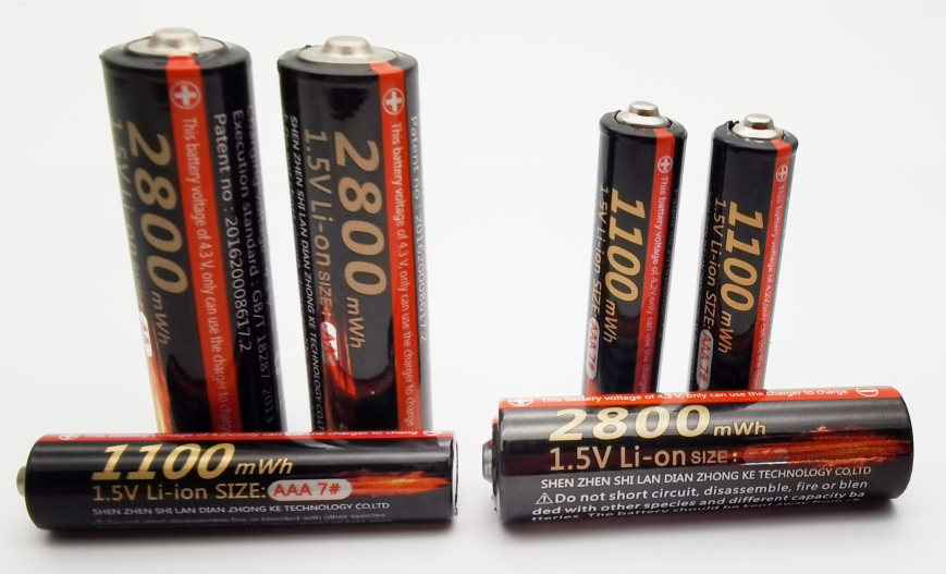 батарея иона лития 1.5V AA 150mA 2800mWh перезаряжаемые