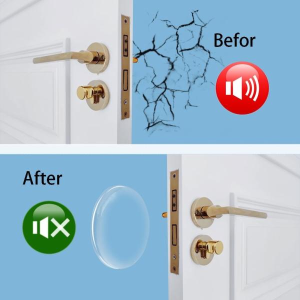 Стенная дверь ручка пробки дверной ручки Стенный щит Прозрачный круглый силиконовый охранник дверной пробки Стенный защитник