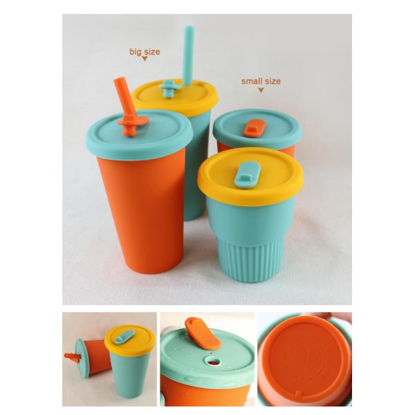 Чашка детей силикона горячего доказательства портативная для сока 300ml 350ml молока чая