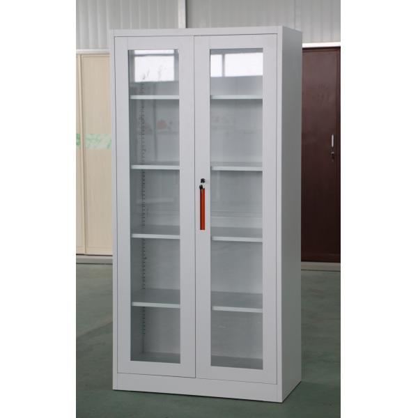 Glass Door Metal Office Cupboard Steel Powder Coating