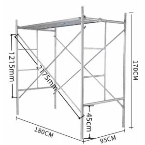 Galvanized Frame Scaffolding System Prefabricated Steel Frame Scaffolding Sturdy