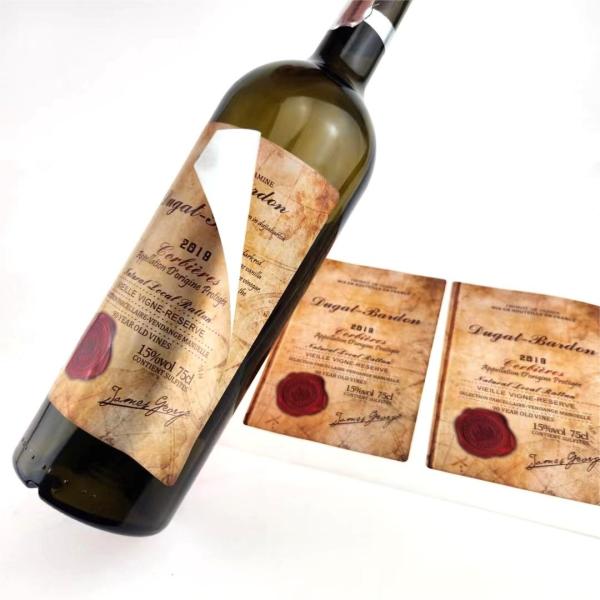 Étiquette de vin sur mesure pour l'impression d'étiquettes de vin rouge