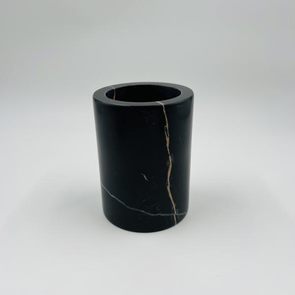 Nature Black With Nero Margiua Marble Bathroom Set Round Marble Hand Soap Dispenser