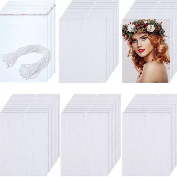 Sublimation Air Fresheners Blanks Felt Sheets Double Sides Print Blank Car Air Freshener