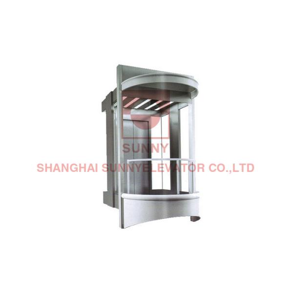 лифт поручня 3C 630kg VVVF деревянный строя стеклянный панорамный