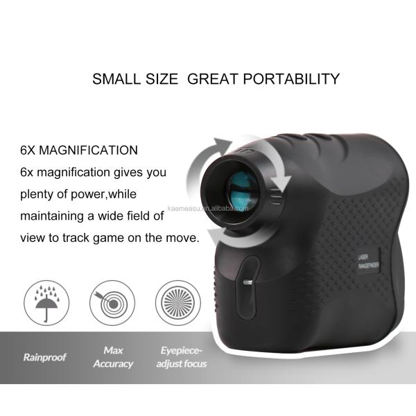 Medidores de distancia con láser 900m ((984yd) Caza Tiro con arco Aventuras al aire libre Encuesta de construcción Medidor de distancia con láser con ángulo lateral de altura