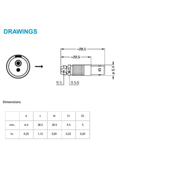 Del HUEVO de Lemo M7 mini 00B 3pin conectores FGG.00.303/EGG.00.303 del zócalo femenino