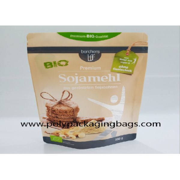 Gravure Printing Resealable Aluminum Foil Ziplock Bags Stand Up Pouches