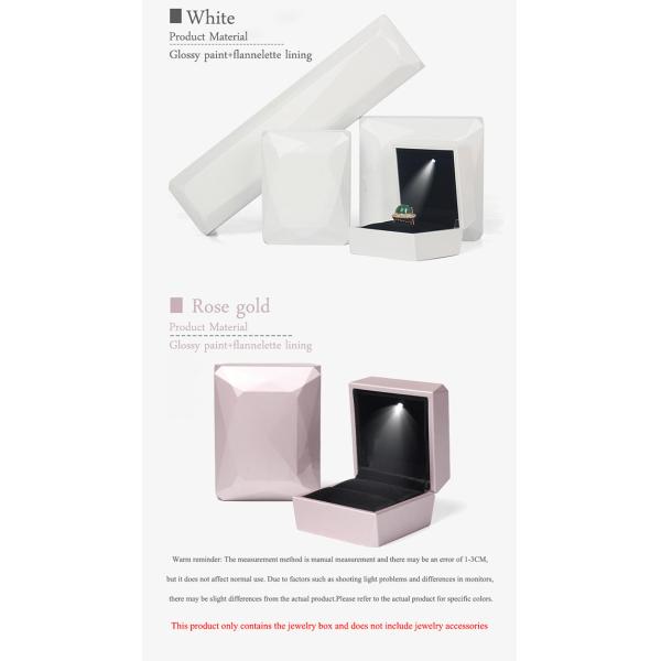 Customized Spray Paint Box Gift Packaging LED Light Jewelry Box