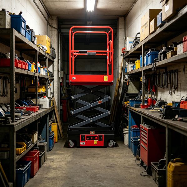 Upright Mobile 4x4 Scissor Lift Property Janitorial Aerial Work Platform