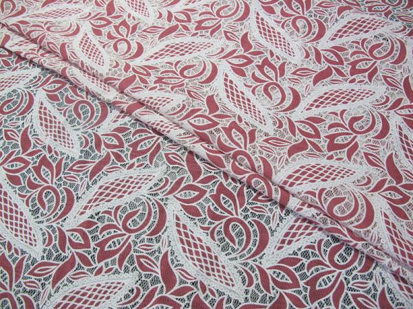 Blue Cotton Polyester Lace Fabric Leaf Mesh with Eco-friendly Dyeing(CY-DK0024)