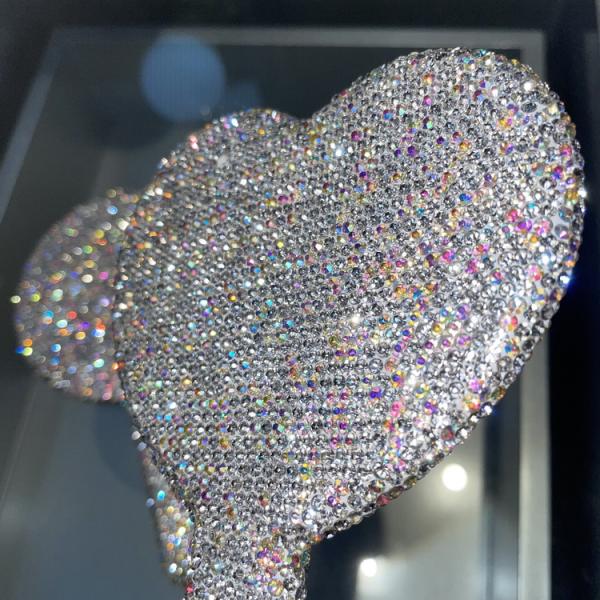 Small Diamond Makeup Portable Magnifying Mirror Light Up For Travel