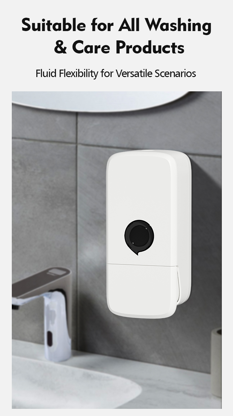 Modern Wall Mounted Pump Soap Dispenser 800ML Refillable For Home Hotel Bathroom Kitchen