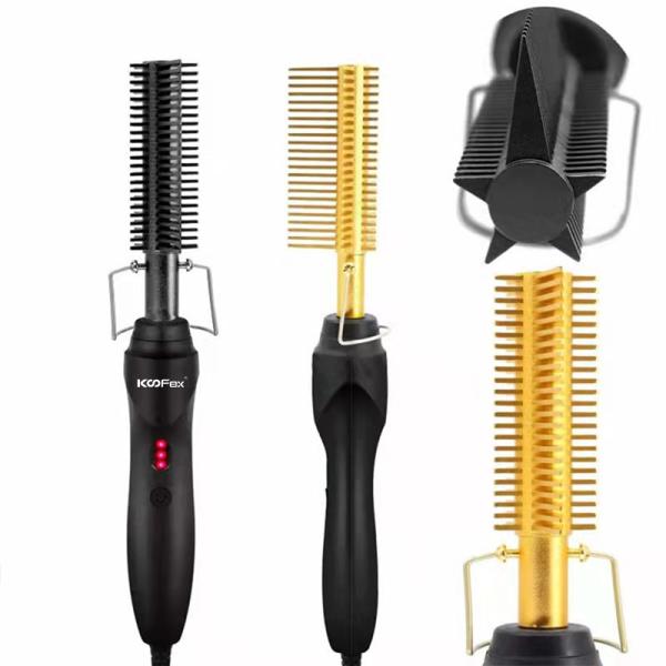 Do Straightener quente do cabelo do agregado familiar o endireitamento elétrico cerâmico do cabelo penteia a ondulação passa aquecido escova