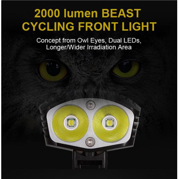 OEM 2000 люменов велосипед свет, мигающие огни велосипеда сыч наблюдает конструированный