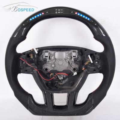 2022 Custom LED Land Rover Defender Steering Wheel Carbon Fiber Black Leather