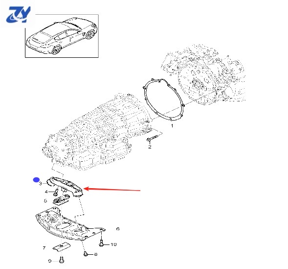 Accessories Suitable for Porsche Panamera Cars, Aluminum Rubber PORSCHE Made in Germany
