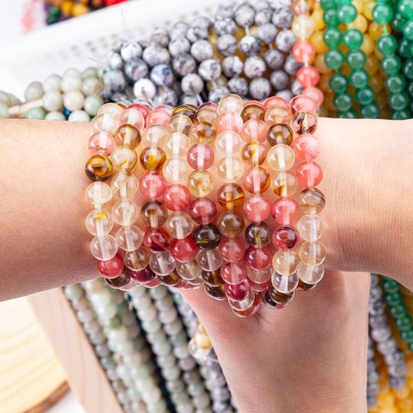 4/6/8/10/12mm Piedra preciosa con cuentas sueltas Piedra semipreciosa para la fabricación de joyas