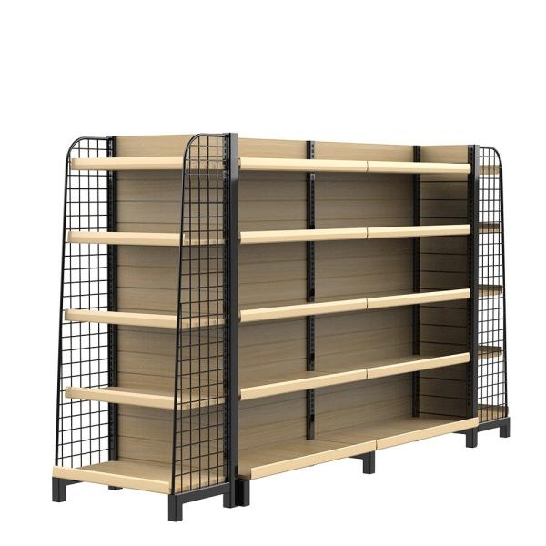Wooden 1800mm Gondola Shelving Stand Display Rack Supermarket Gondola Shelves