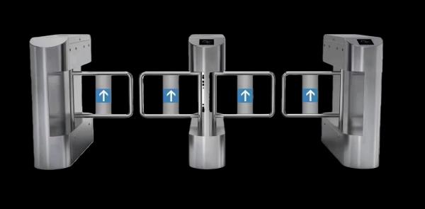 Gym Access Control System Radio Frequency Identification Fingerprint QR Code Facial Recognition Full-Height Rotating Door