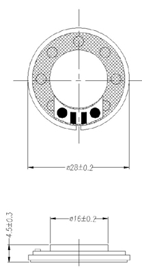 36mm mylar speaker iron speaker 36*3.4mm Voice Intercom Speaker